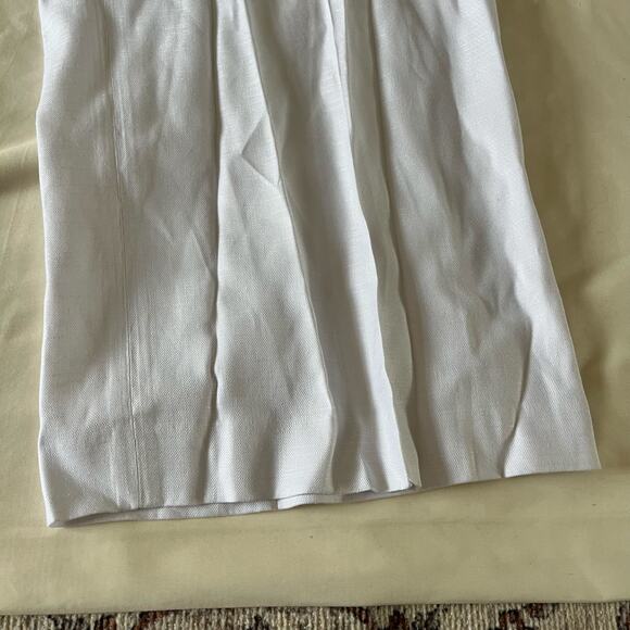 Talbots Plus Size White Linen Blend Straight Leg Trouser Wmns 22W Casual Preppy - Picture 8 of 10